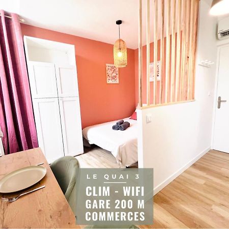 Le Quai 3 - Studio Neuf Lumineux Calme - Clim - Wifi - Gare A 200M أجان المظهر الخارجي الصورة
