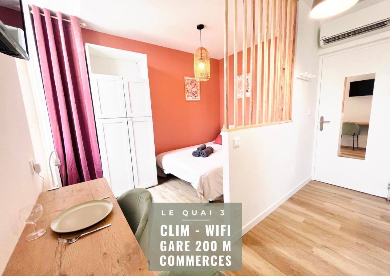 Le Quai 3 - Studio Neuf Lumineux Calme - Clim - Wifi - Gare A 200M أجان المظهر الخارجي الصورة